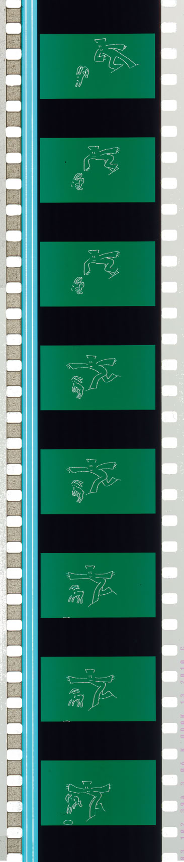 Der Zeichentrickfilm Kapitän Hu wurde mit einem Pantografen direkt in den 35mm Filmstreifen gekratzt. Im Labor wurde ein  Internegativ mit doppeltem Aufnahmemass hergestellt. 